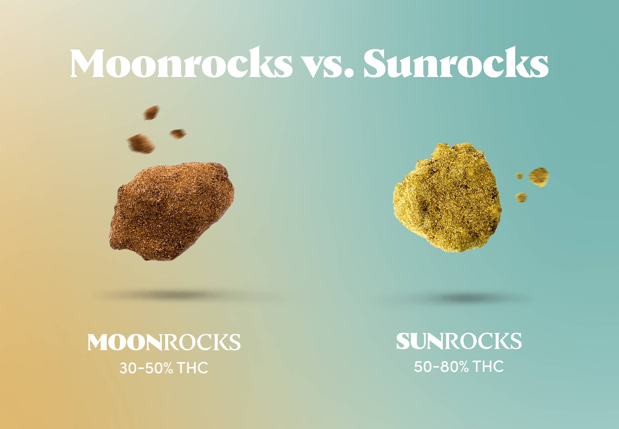 Moonrocks vs. Sunrocks - Unterschiede und THC-Stärken im Vergleich