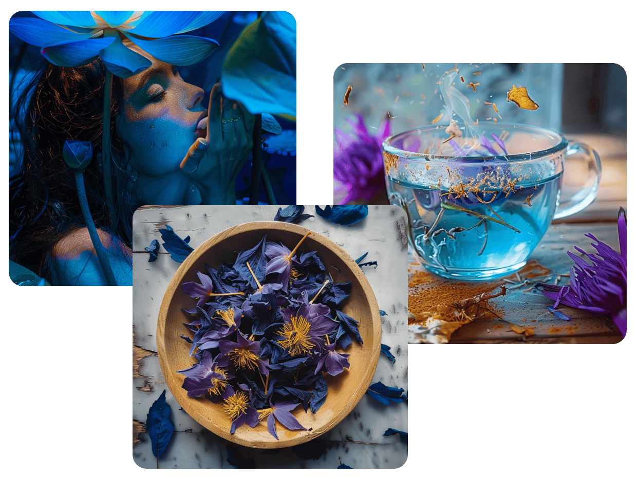 Entdecke die Vielfalt des blauen Lotus: Einladung zur spirituellen Entdeckungsreise in unseren Partnershops