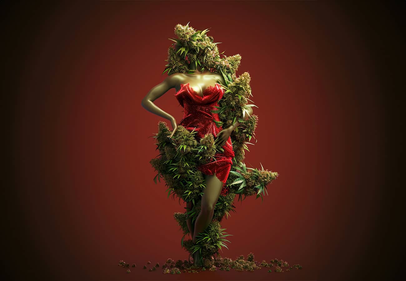 Weibliche Cannabispflanze