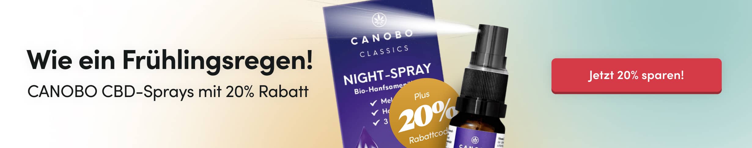 Canobo CBD Spray mit 20% Rabatt