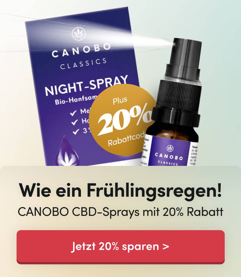 Canobo CBD Spray mit 20% Rabatt