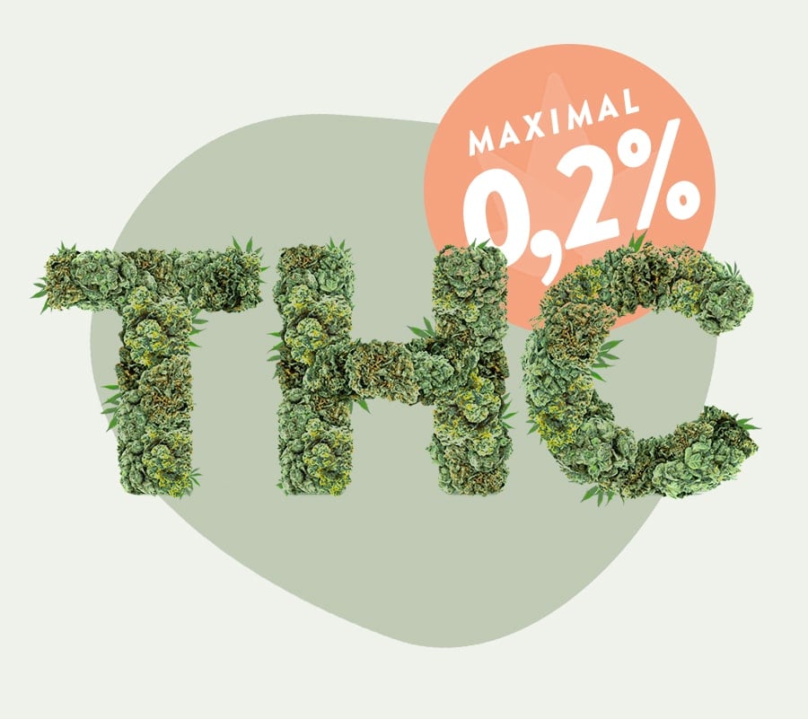 Maximal 0,2% THC damit diese in Deutschland legal sind.