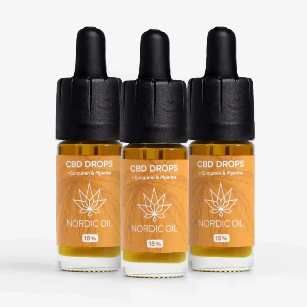 3FÜR2 CBD Öl 15% mit Curcumin - Nordic Oil