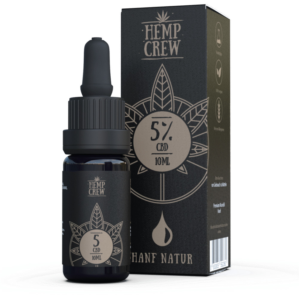 5% CBD Öl Hanf Natur - HempCrew