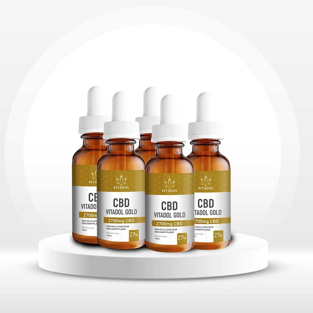 5 x Vitadol Gold CBD Öl 27% 10ml - CBDwelt