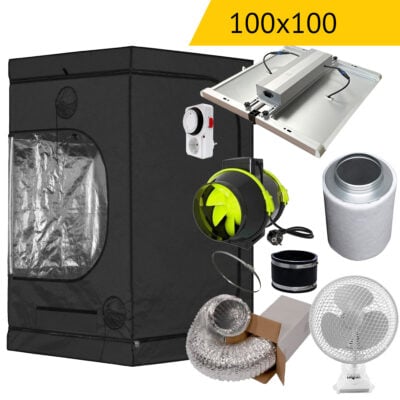 Anfänger Growbox Komplettset L | 100x100x200 cm | 320 Watt – Grow Guru
