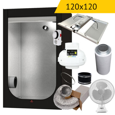 Anfänger Growbox Komplettset XL | 120x120x200 cm | 480 Watt - Grow Guru