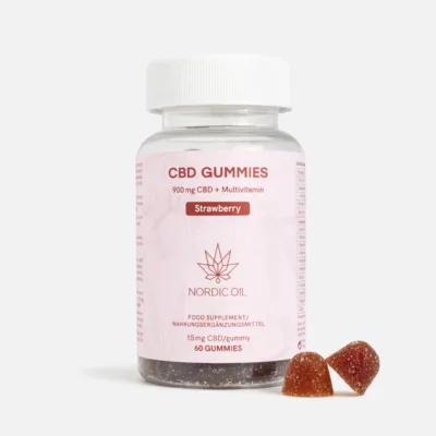 CBD Fruchtgummis 900mg Erdbeere - Nordic Oil
