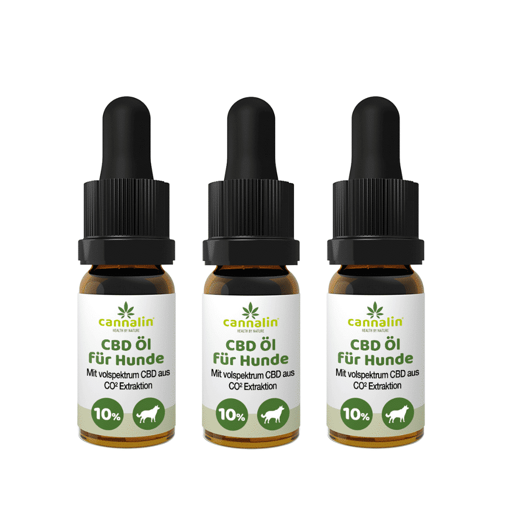 CBD Öl für Hunde mit Lachsöl 10% 3 zum Preis von 2 - Cannalin