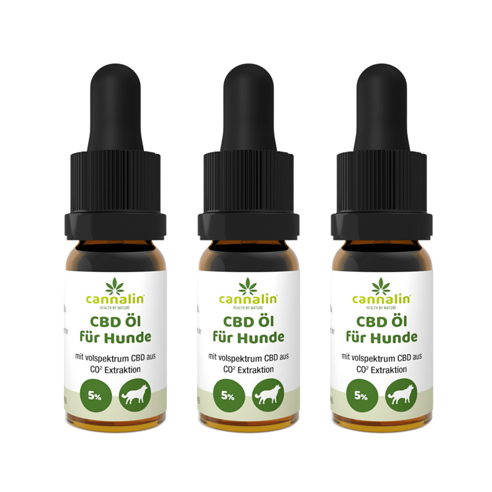 CBD Öl für Hunde mit Lachsöl 5% 3 zum Preis von 2 - Cannalin