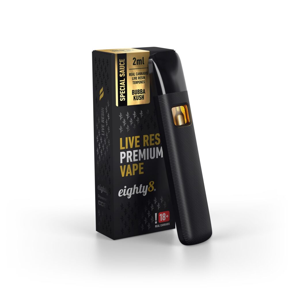 Eighty8 Live Resin CBD Vape Bubba Kush - East Smoke