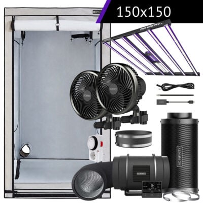 Lumatek & AC Infinity Komplettset XXL | 150x150x220 cm | 600 Watt - Grow Guru