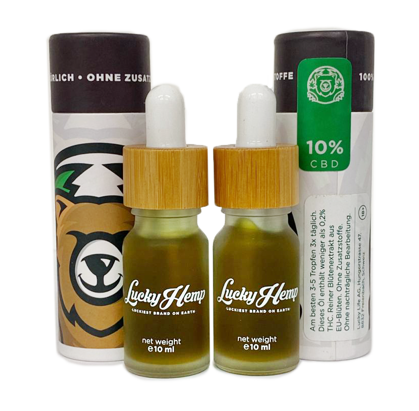 Öl-Set 10% + 20% Vollspektrum CBD-Öle - Lucky Hemp
