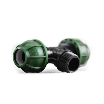 PE T-Stück 25mm-3/4" AG-25mm Schraub - Happy Grow