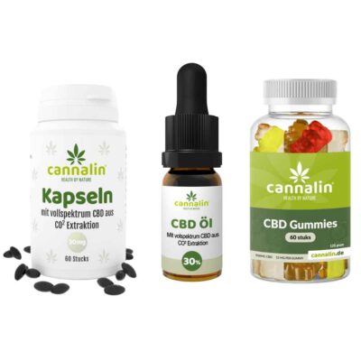 Probepaket 30% Vollspektrum und 30mg Kapseln und Gummies - Cannalin