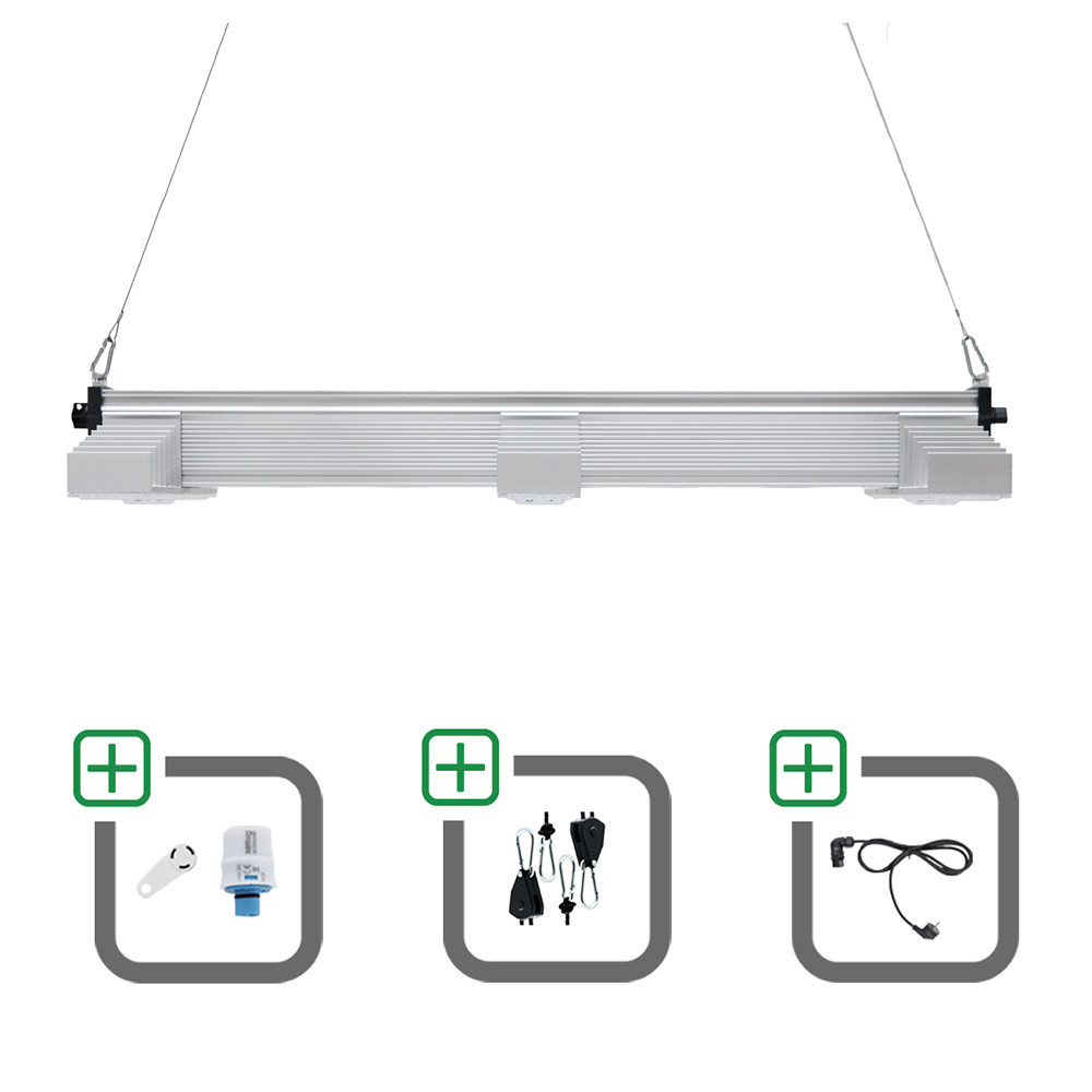 SANlight EVO 3-100 15 200W Sparset mit Magnet-Dimmer + Netzkabel + Aufhängung - Grow Guru