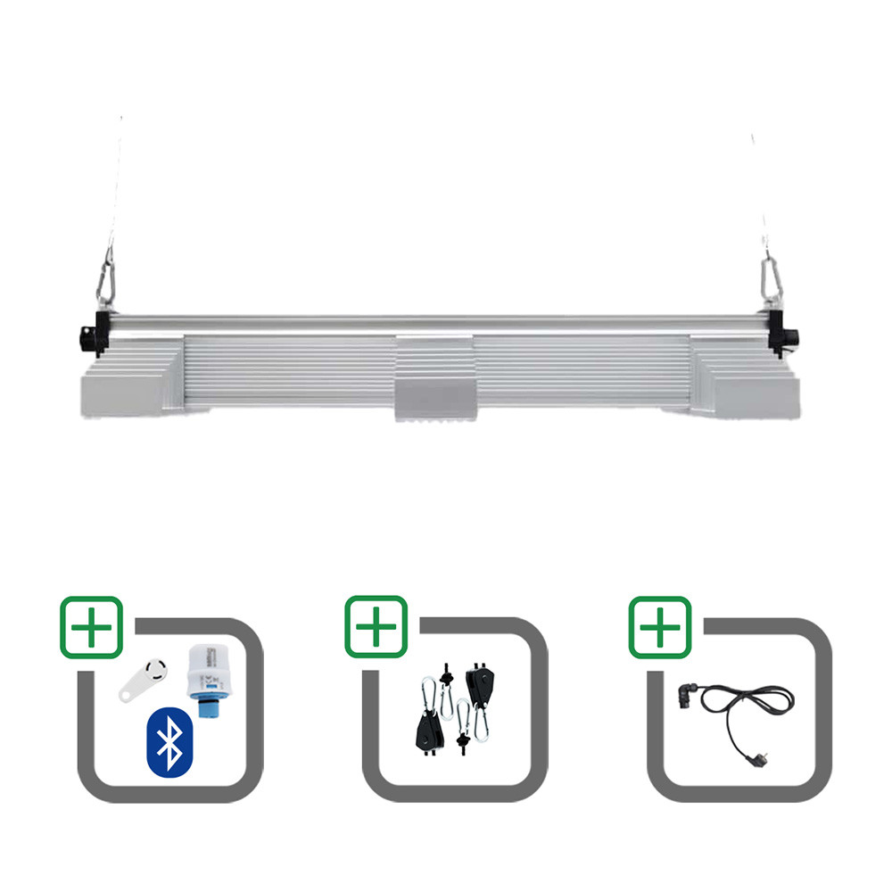 SANlight EVO 3-80 15 200W Sparset mit Bluetooth-Dimmer + Netzkabel + Aufhängung - Grow Guru