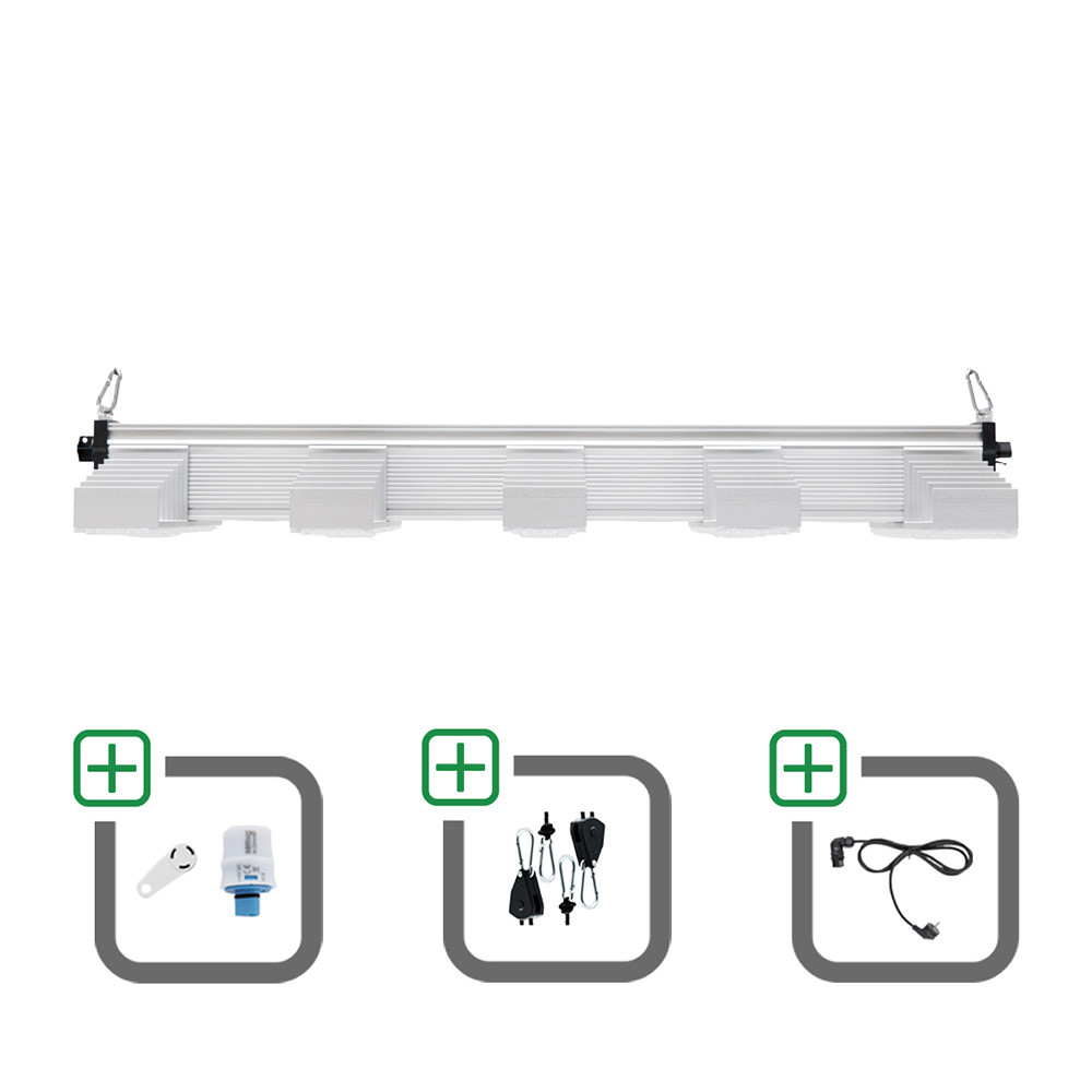 SANlight EVO 5-100 15 340W Sparset mit Magnet-Dimmer + Netzkabel + Aufhängung - Grow Guru
