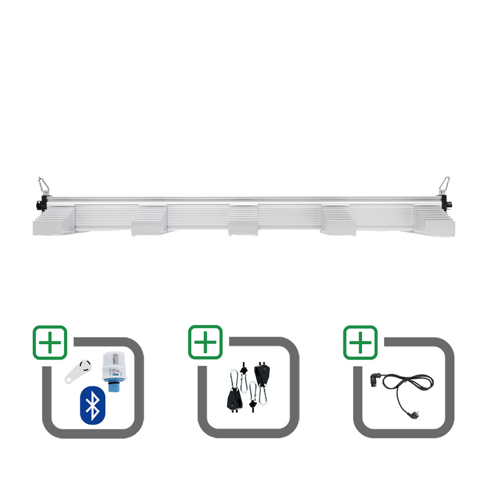 SANlight EVO 5-120 15 340W Sparset mit Bluetooth-Dimmer + Netzkabel + Aufhängung - Grow Guru
