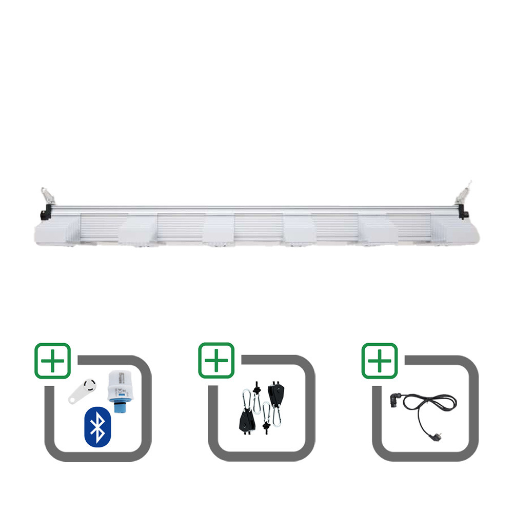 SANlight EVO 6-120 15 400W Sparset mit Bluetooth-Dimmer + Netzkabel + Aufhängung - Grow Guru