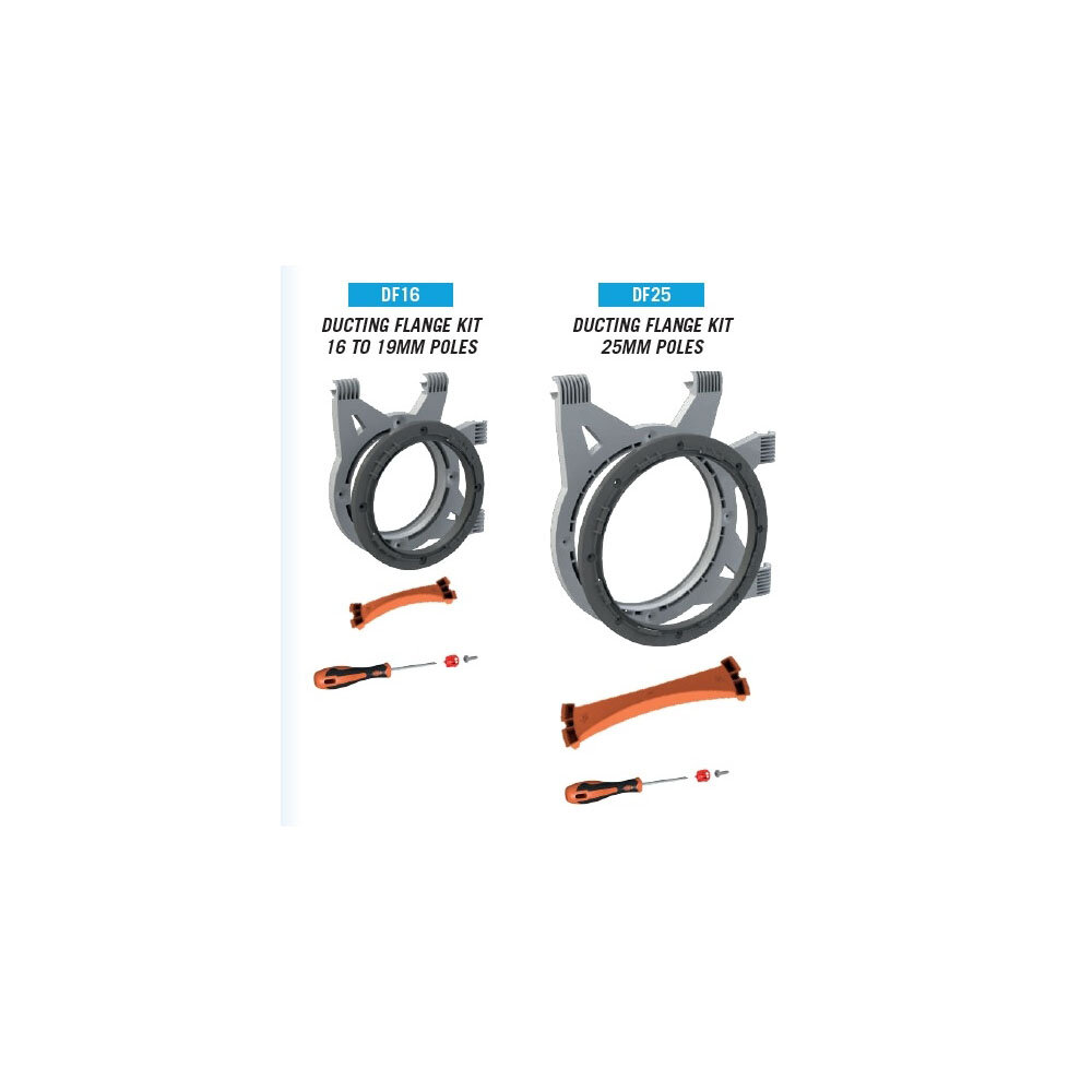 Secret Jardin Ducting Flange Kit für 16mm - 19mm Stangen inkl Cuttingtool - Happy Grow