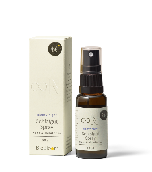 Schlafgut Spray mit Melatonin nighty night - BioBloom