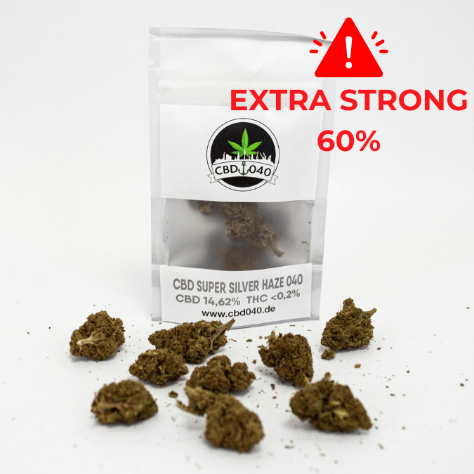 Super Silver Haze Extra Strong 60% CBD Blüten Indoor - CBD040