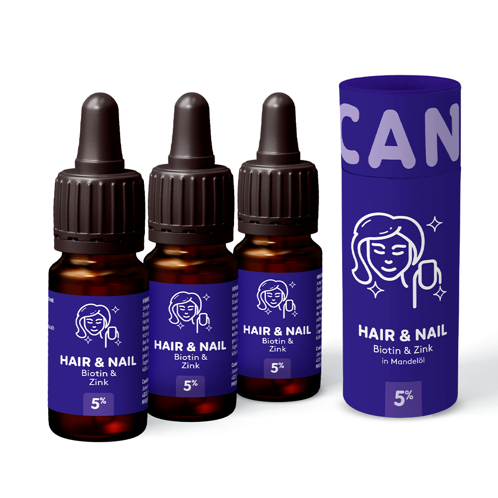 3x CBD Beautyöl HAIR und NAIL 5% - Canimal