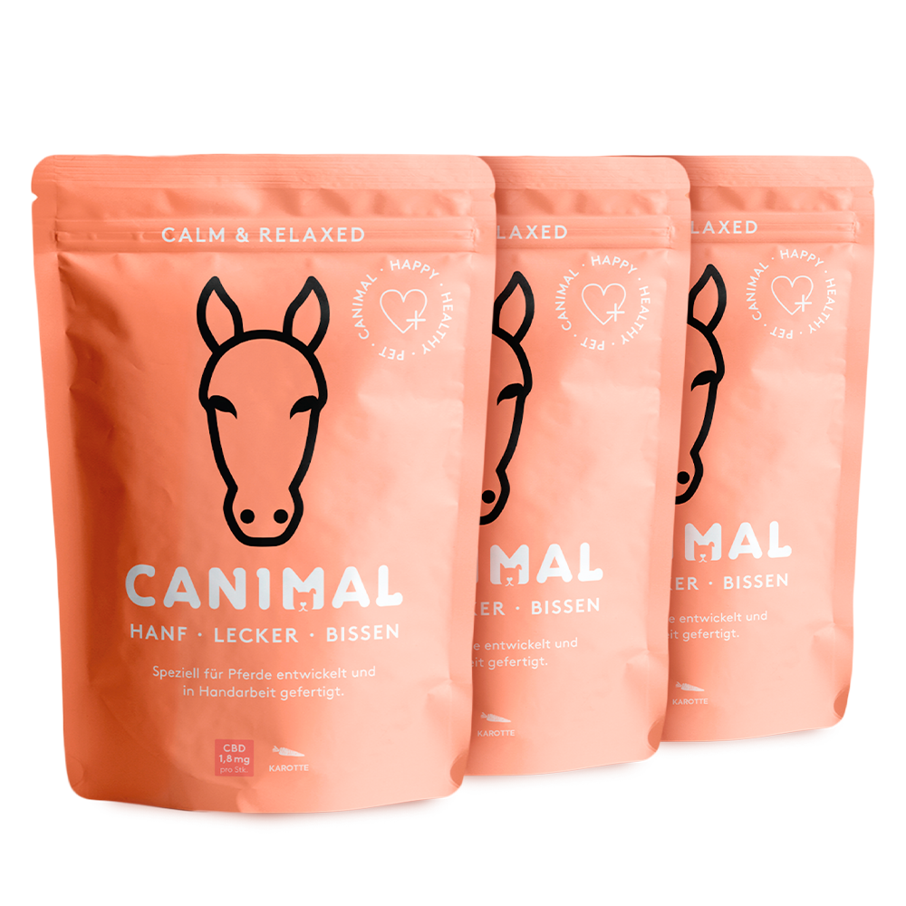 3x CBD Leckerbissen für Pferde - Canimal