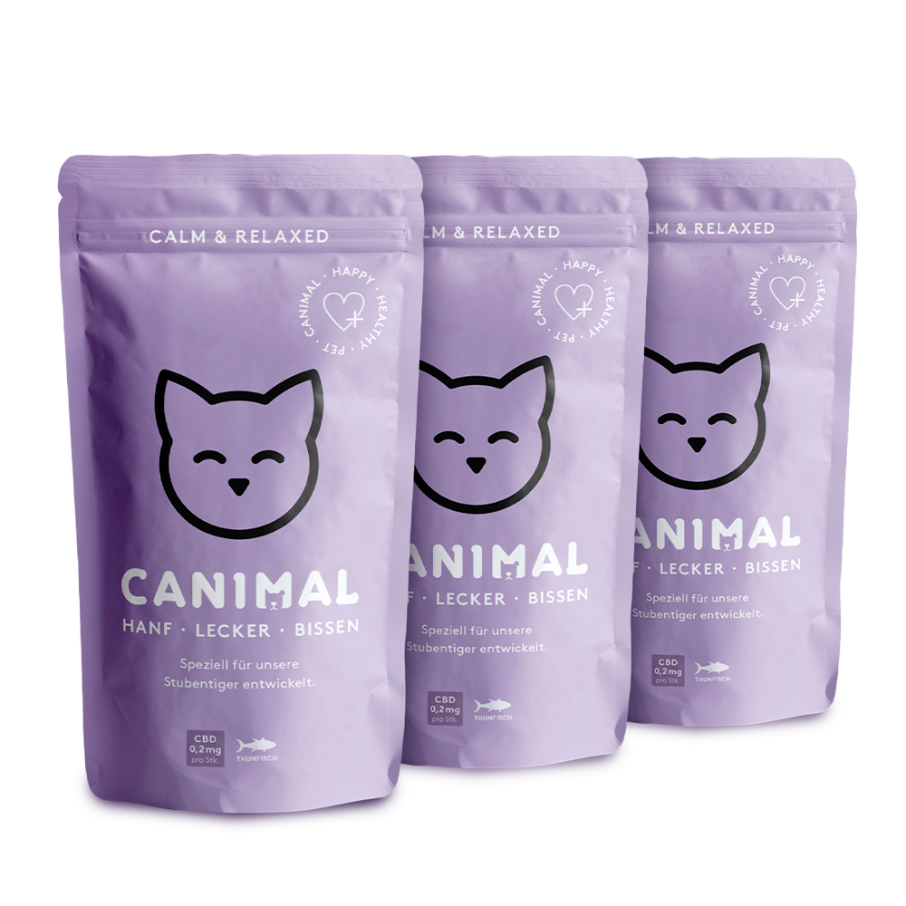 3x CBD Leckerbissen Katze - Canimal