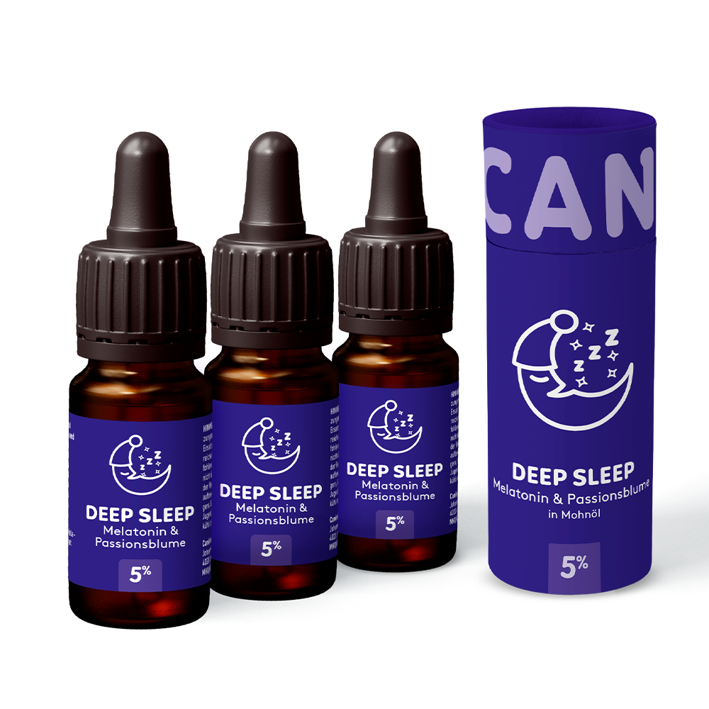 3x CBD Schlaföl DEEP SLEEP 5% - Canimal