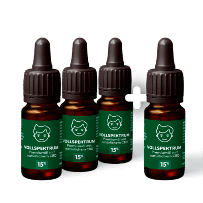 4x CBD Öl 15% 4 zum Preis von 3 - Canimal