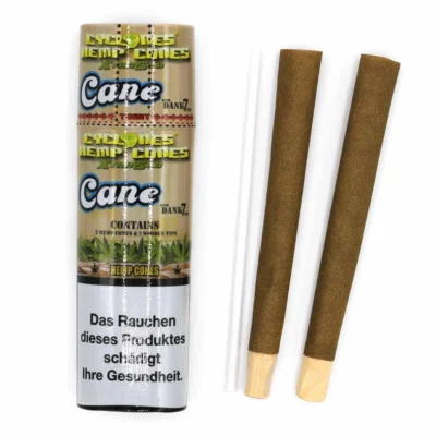 Cyclones Hemp Cones Cane XTRA Slo mit Dank7Tip Pre-Rolled 2 Stück - Hanfjack