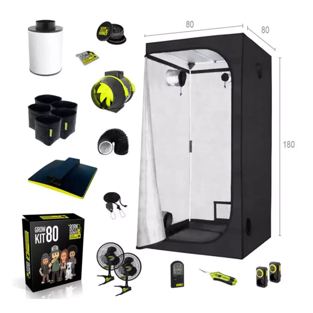 Growbox Set 80x80x180cm LED mit 150 Watt Garden Highpro - Hanfjack