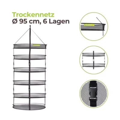 PRODRY 95 Ø95cm 6 Lagen Trockennetz Stecksystem MASTER Garden Highpro - Hanfjack