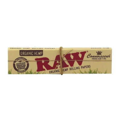 RAW Organic Connoisseur Papers King Size Slim 32 Blatt + Tips - Hanfjack