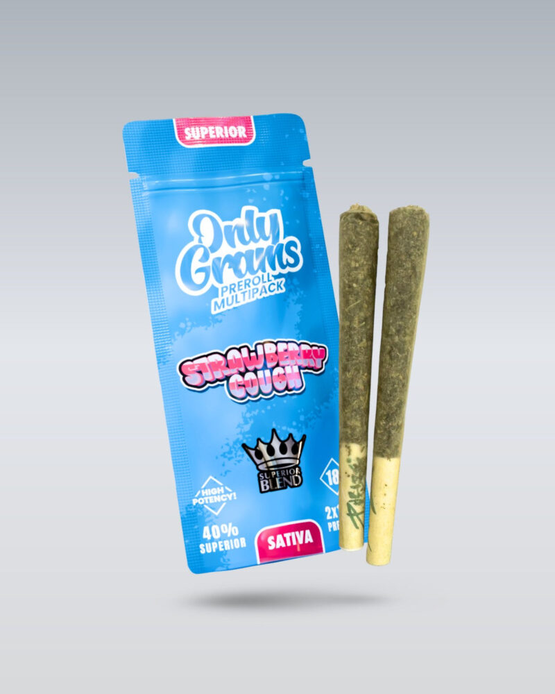 Superior Pre-Rolls 40% Strawberry Cough 3g - Only Grams