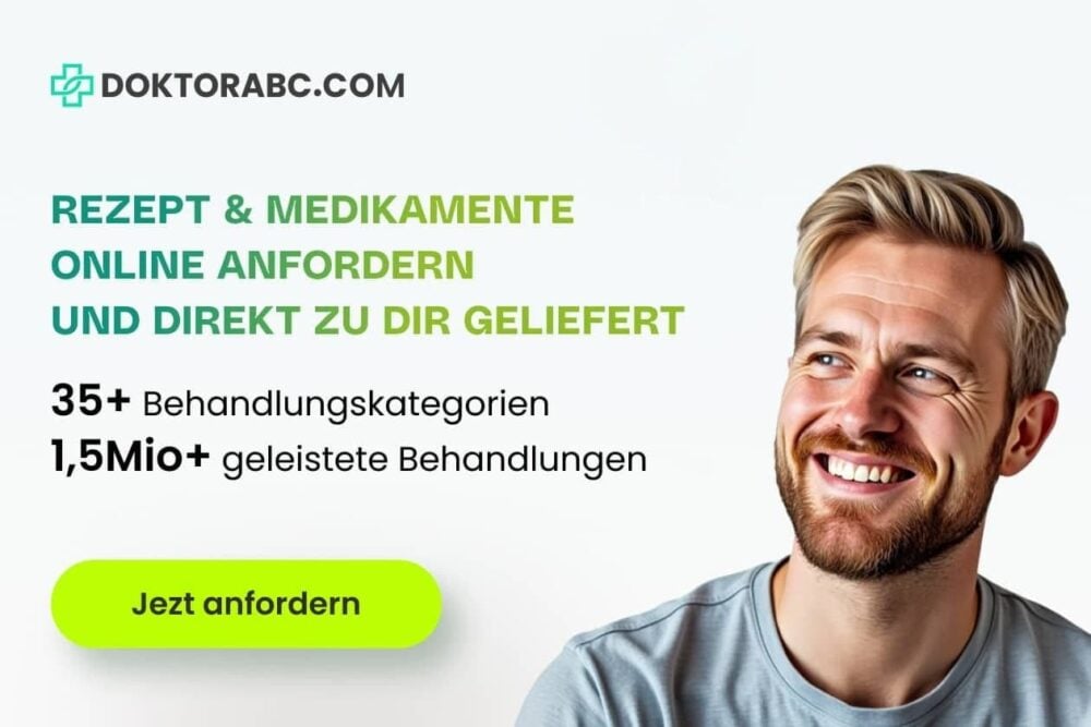 DoktorABC Banner für Behandlung via Telemedizinservices