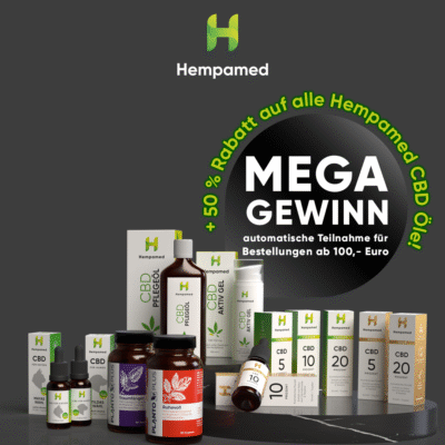 50 % Rabatt auf Hempamed CBD Öle