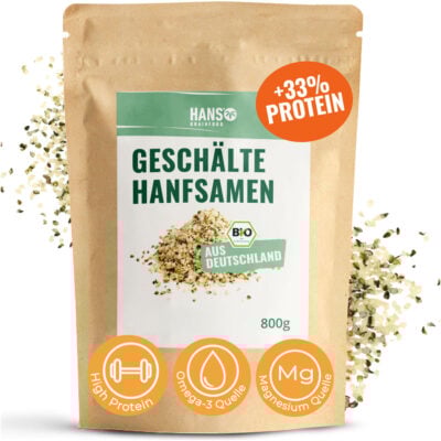 Bio Hanfsamen Geschält Vorratspackung - HANS Brainfood