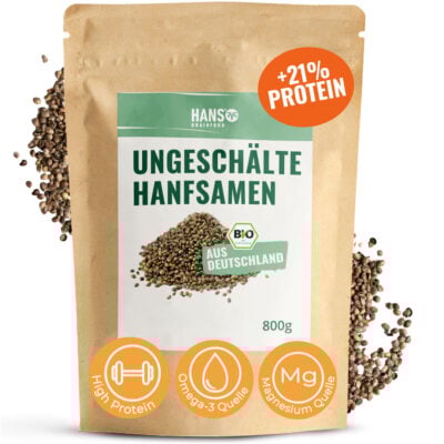 Bio Hanfsamen ungeschält Vorratspackung - HANS Brainfood