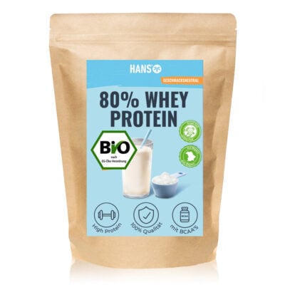 Bio Whey Protein I 80% Proteingehalt | Vegetarisch - HANS Brainfood