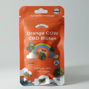 CBD Blüten BudVoyage Orange Cow (16% CBD) - HANS Brainfood