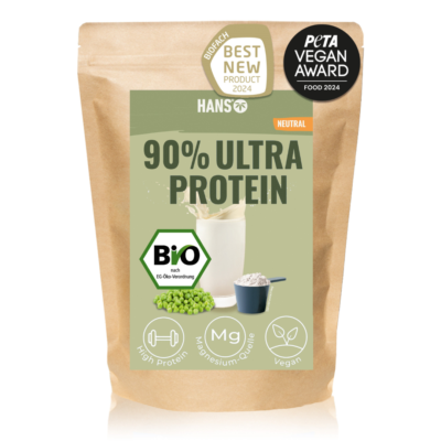 Erbsenprotein Ultra hydrolysiert I 90% Proteingehalt - HANS Brainfood