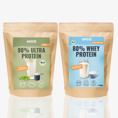 Ultra Protein 90 + Whey Protein 2er Mix Bundle - HANS Brainfood